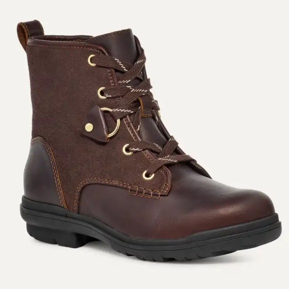 UGG Women’s Hapsburg Waterproof Leather Hiker Boots - Picture 1 of 13
